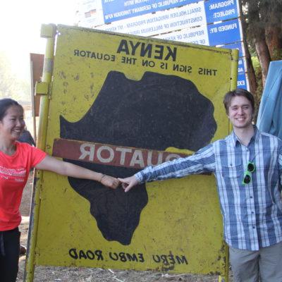 Two students on a Study Away trip to Kenya